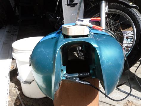 Electrolytic Rust Removal From A Motorcycle Gas Tank 5 Steps With