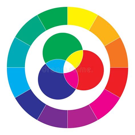 Color Spectrum Abstract Wheel Colorful Diagram Stock Vector