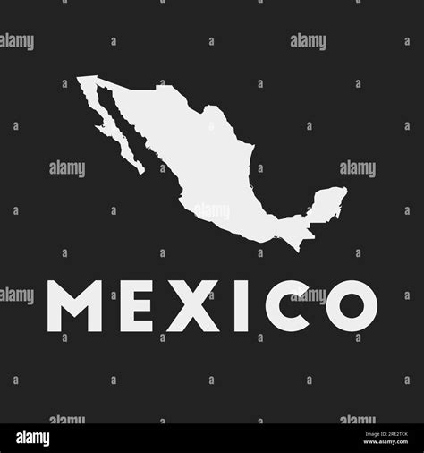 Icono De México Mapa Del País Sobre Fondo Oscuro Elegante Mapa De