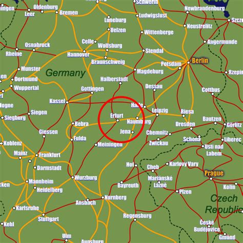 Erfurt is the capital of the german state of thuringia. Erfurt Rail Maps and Stations from European Rail Guide
