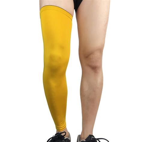 1 pair full leg sleeves compression leg sleeves for men women football basketball cycling gym