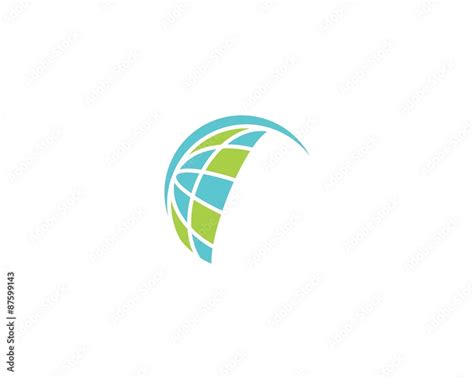 Half Globe Logo Stock Vector Adobe Stock