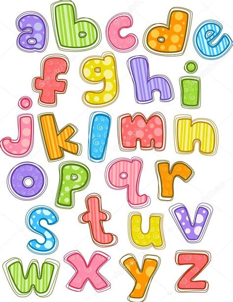 Faça download desta Ilustração de bonito e colorido de alfabeto em letr