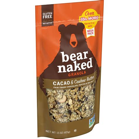 Bear Naked Cacao And Cashew Butter Granola Cereal Oz Walmart Com