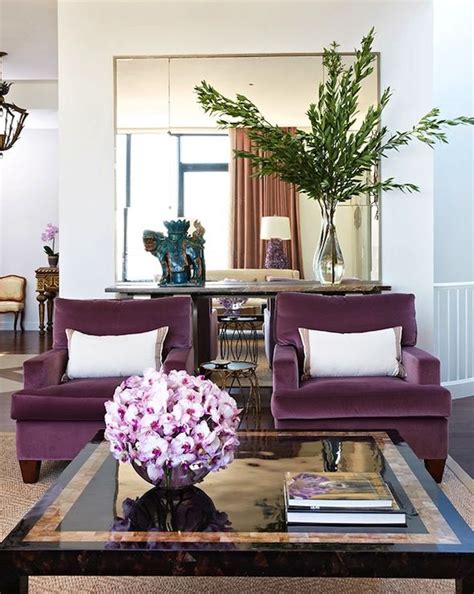 Touches Of Purple Centsational Style Design De Sala De Estar