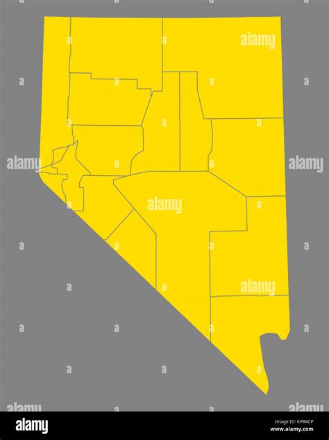 Map Of Nevada Stock Photo Alamy