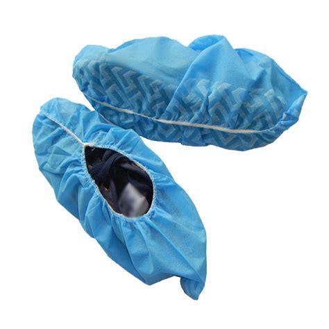 Disposable Blue Booties Shoe Covers Convinient Fluid Resistant Eco Friendly