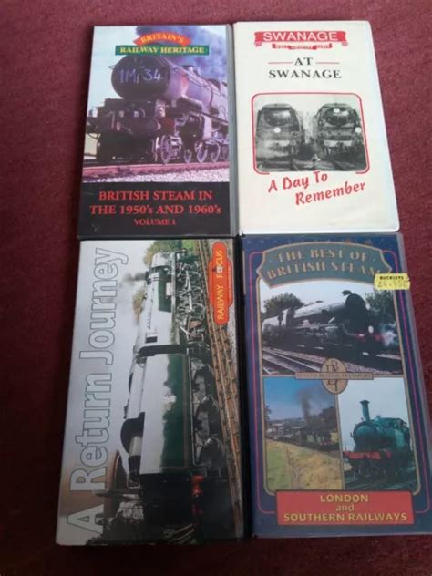 Steam Railway Video Vhs Tapes X 4 Please See Pictures For Information