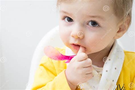 Cute Baby Eating Stock Photo Image Of Newborn Love 54004788