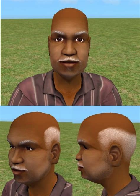 Mod The Sims Male Balding Afro Hair Adult And Elder By Pookkah