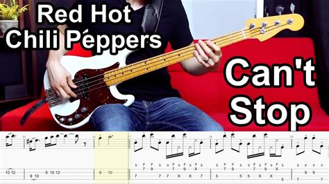 Red Hot Chili Peppers Cant Stop Bass Cover Play Along Tabs