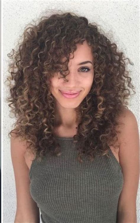 12 Curly Hair Looks That Are Safe To Try At Home Society19 Long Hair With Bangs Curly Hair