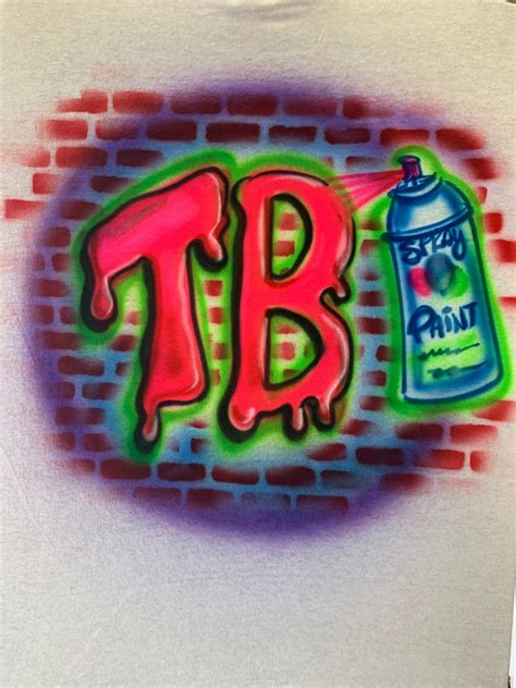 Airbrush Spray Paint Graffiti 90s Birthday T Shirt Baby Etsy