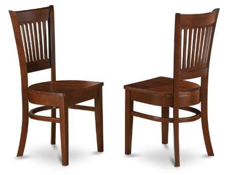 East West Furniture Vancouver Dining Room Chairs Wooden Seat And