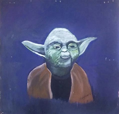 Yoda From Star Wars Painting By Samantha Hightower Fine Art America