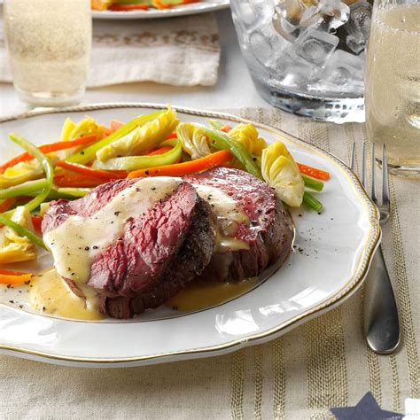 The sauce and caramelizad onions make it. Beef Tenderloin with Sauteed Vegetables Recipe | Taste of Home