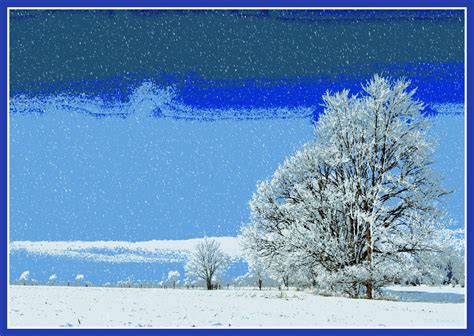 Peaceful Winter A Digital Rendering Of A Winter Scene