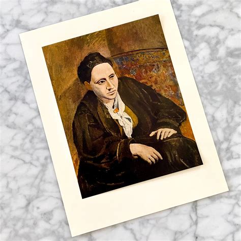Vintage 1952 Picasso “gertrude Stein” Lithograph Art Print Portrait