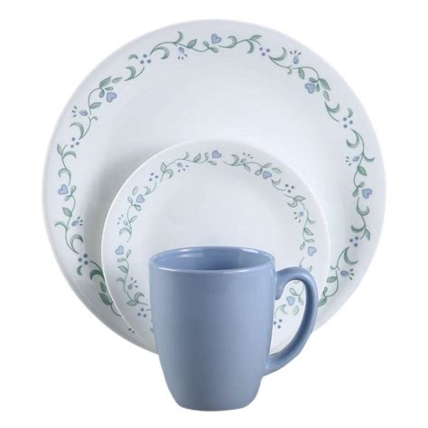 Corelle 16 Piece Casual Country Cottage Glass Dinnerware Set Service