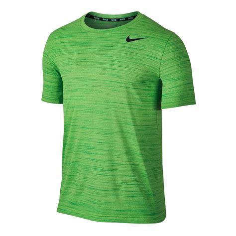 Contrast heat transfer swoosh design trademark on left sleeve. Nike Dri-Fit Touch Heathered T Shirt