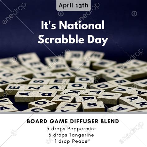 13 April National Scrabble Day By Pixel Perfect