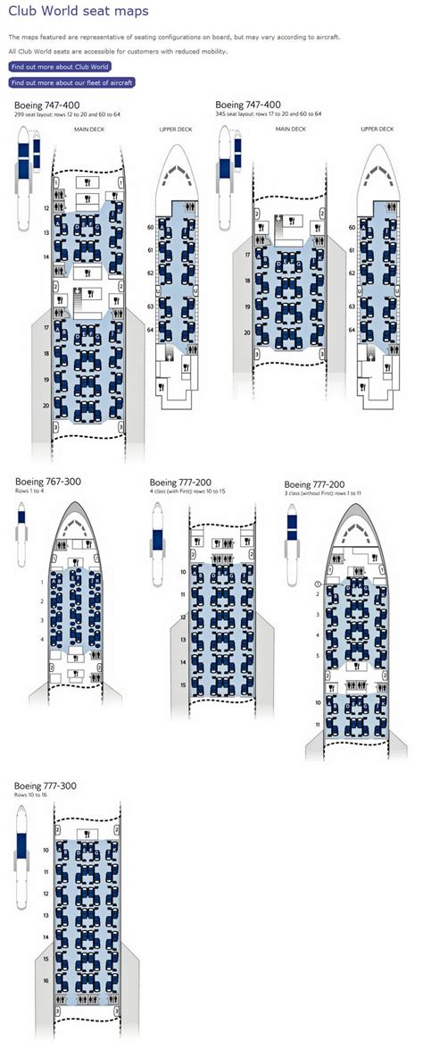 British Airways Club World Seat Maps Travel Alookat Airlines Airbus
