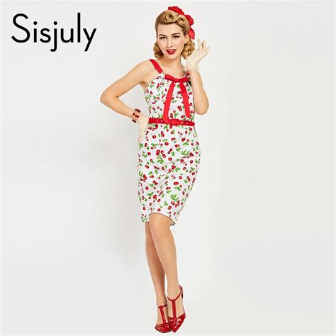 Buy Sisjuly Vintage Bodycon Dress 1950s Summer Women