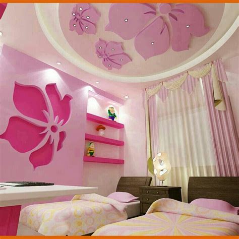 17 cool teen room ideas. Pink flower room | Children room girl, Kids room design ...