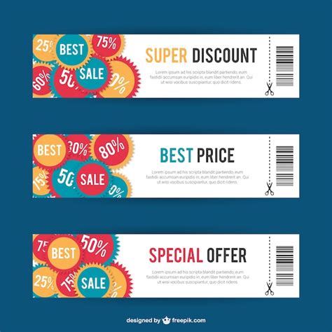 Free Vector Discount Card Templates