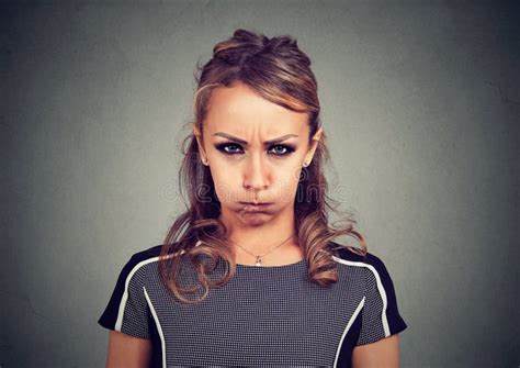 Closeup Portrait Of Angry Young Woman Stock Image Image Of Face