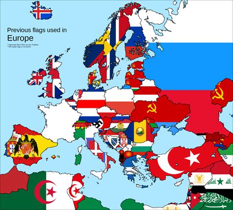 Previous Used Flags In Europe Historical Maps Europe Map Flags Europe