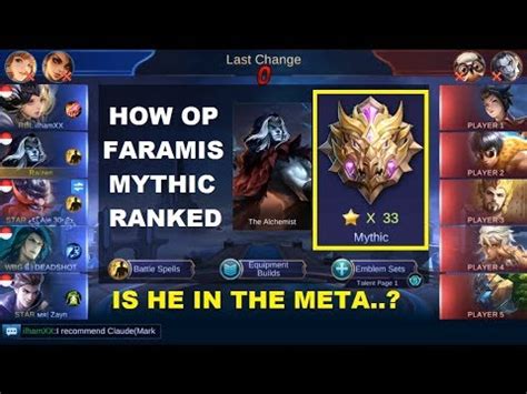 In mobile legends, then keep it in mind that it is 7 ranks. How OP Faramis On Mythic Tier..? (Deserve Ban) Faramis ...
