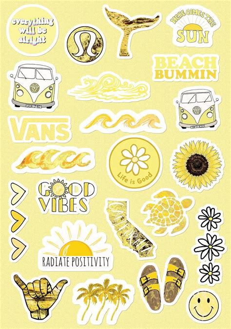 √ Yellow Aesthetic Stickers