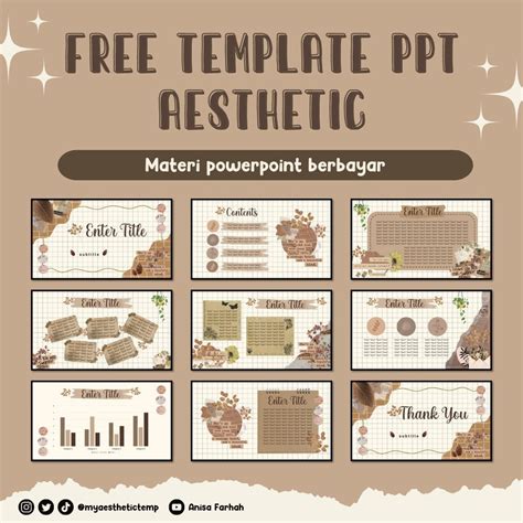 Part 6 Ppt Powerpoint Templates Aesthetic Free Stencils Vorlage