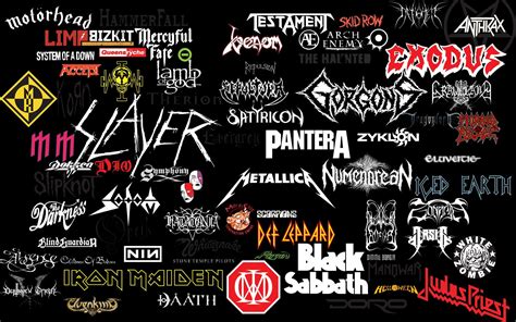 Metal Band Logos Metal Metal Music Collage Music Hd Wallpaper
