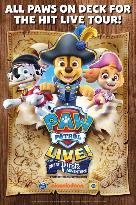 Paw Patrol Live The Great Pirate Adventure Coming To Salt Lake City