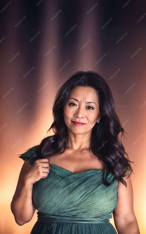 Premium Photo Portrait Photo Of Beautiful Middle Aged Adult Asian