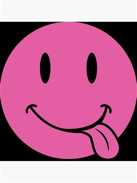 pink smiley face poster for sale by cutiegoodies redbubble