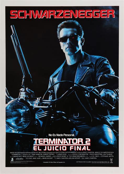 Poster Arnold Schwarzenegger Terminator 2 Judgment Day 1991 Terminator Arnold