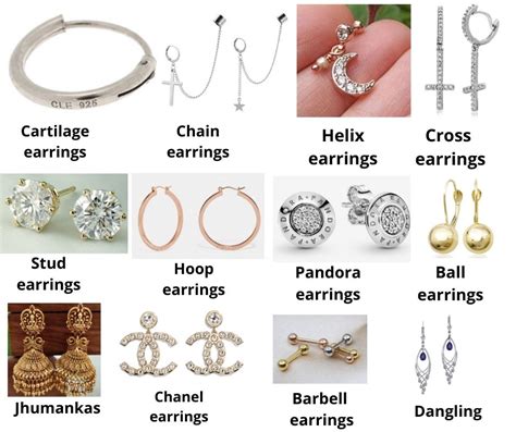 Different Types Of Earrings With Names Complete Detail