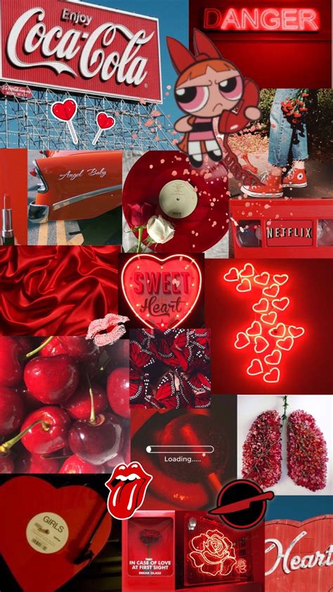 Red Aesthetic Collages Background Tumblr Hd Quotes And