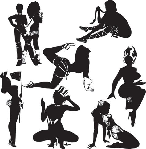 Sexy Female Silhouette Free Eps Download Vector