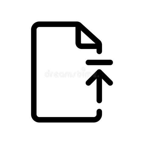Upload The Document To The Internet Outline Icon Isolated On White