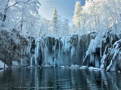 Plitvice Lakes In Winter Plitvice Lakes National Park Winter