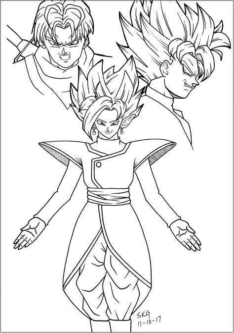 Black Goku Coloring Coloring Pages