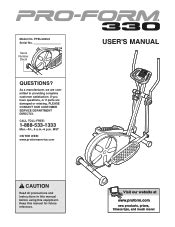 Ona této stránce si můžete stáhnout uživatelský manuál a pročíst online. ProForm 330 Elliptical Manual