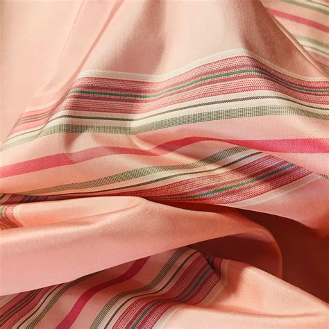 NEW Princess Josephine Designer 100% Silk Taffeta Stripes Fabric - Pink ...