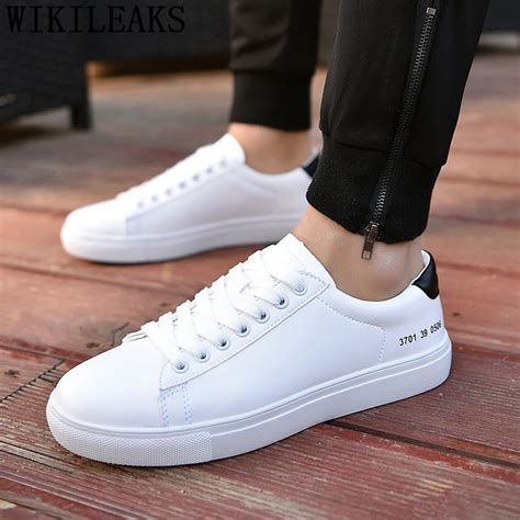 White Shoes Men Luxury Brand Mens Shoes Casual Leather Summer Shoes Men