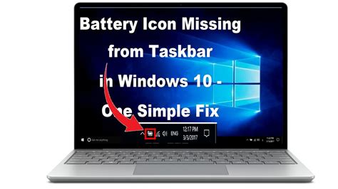 How To Fix Battery Icon Missing From Taskbar In Windows Youtube