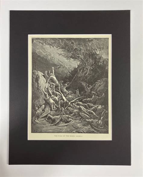 The Fall Of The Rebel Angels By Gustave Dore Etching Book Etsy